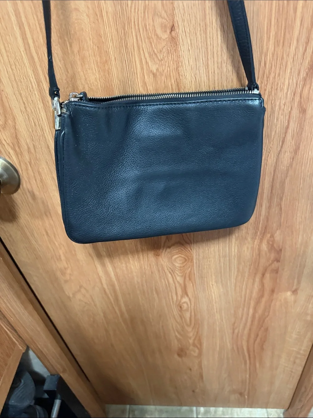 kate spade Black Leather Crossbody Pouch
